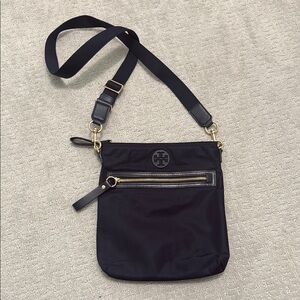 Tory Burch Navy Nylon Messenger Bag